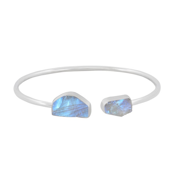 Moonstone Cuff Bracelet Etsy