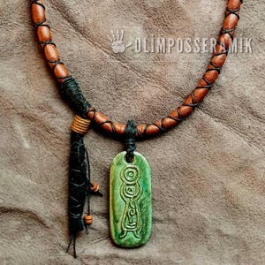 Shaman Priest Leather Necklace – Unisex Spiritual Jewelry - Asian Traditions