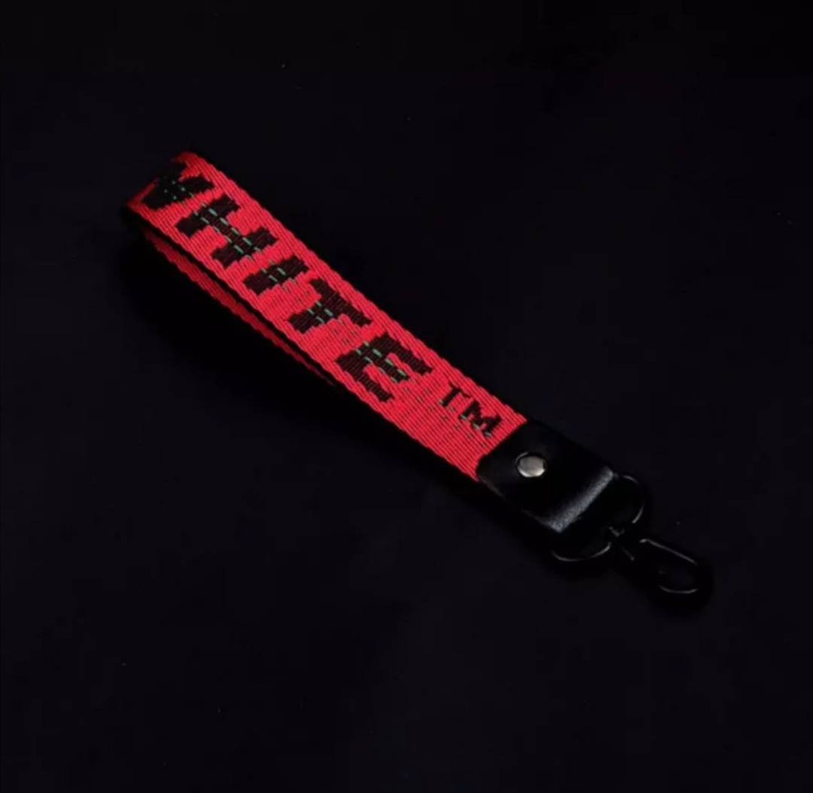 Off White Style Keychain Keyring Wristlet Wrist Strap Etsy