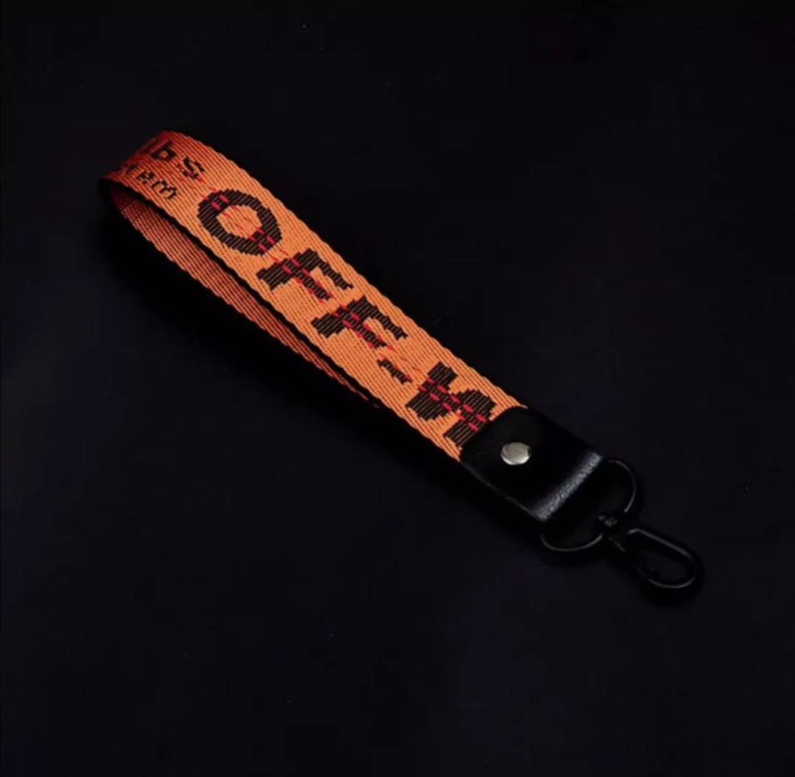 Off White Style Keychain Keyring Wristlet Wrist Strap Etsy