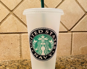 BFA free plastic cup Reusable Coffee Cup USMC Marine Mom /& Dad Personalized Starbucks Cup Marine Corps EGA