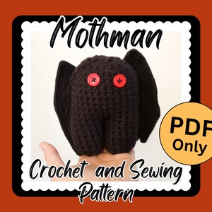 Mothman Crochet and Sewing Pattern | Digital Download