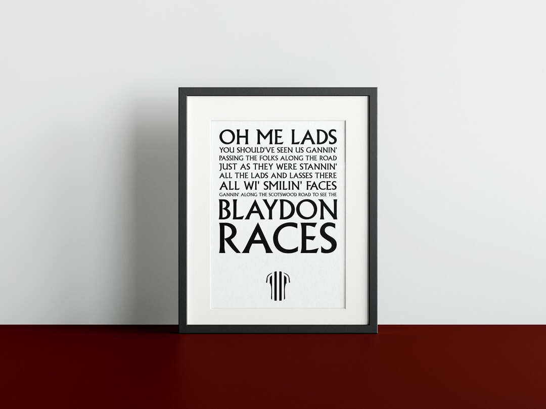 Newcastle Blaydon Races Print! Newcastle FC Birthday Gift. NUFC Home ...