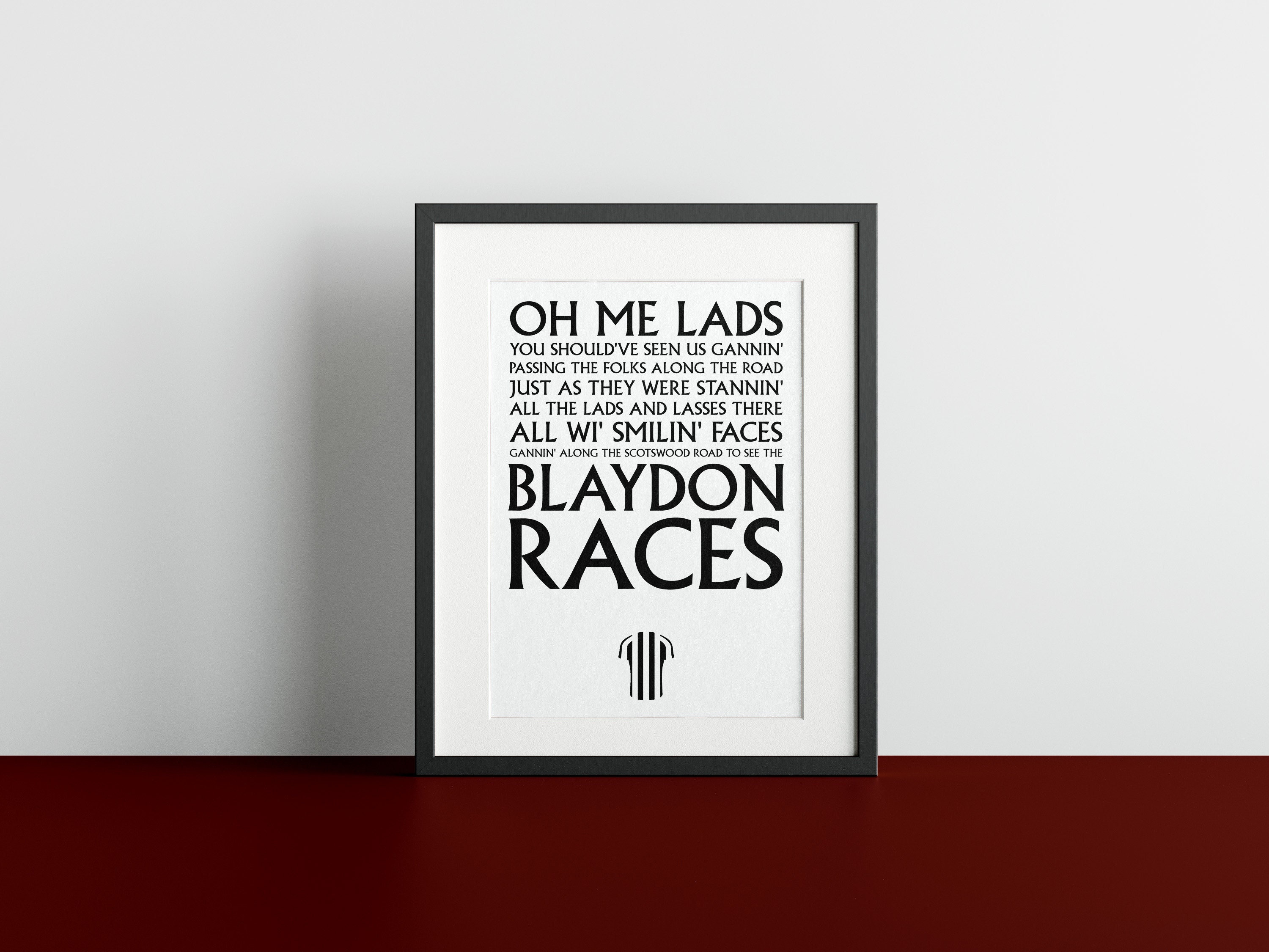 Newcastle Blaydon Races Print! Newcastle FC Birthday Gift. NUFC Home ...