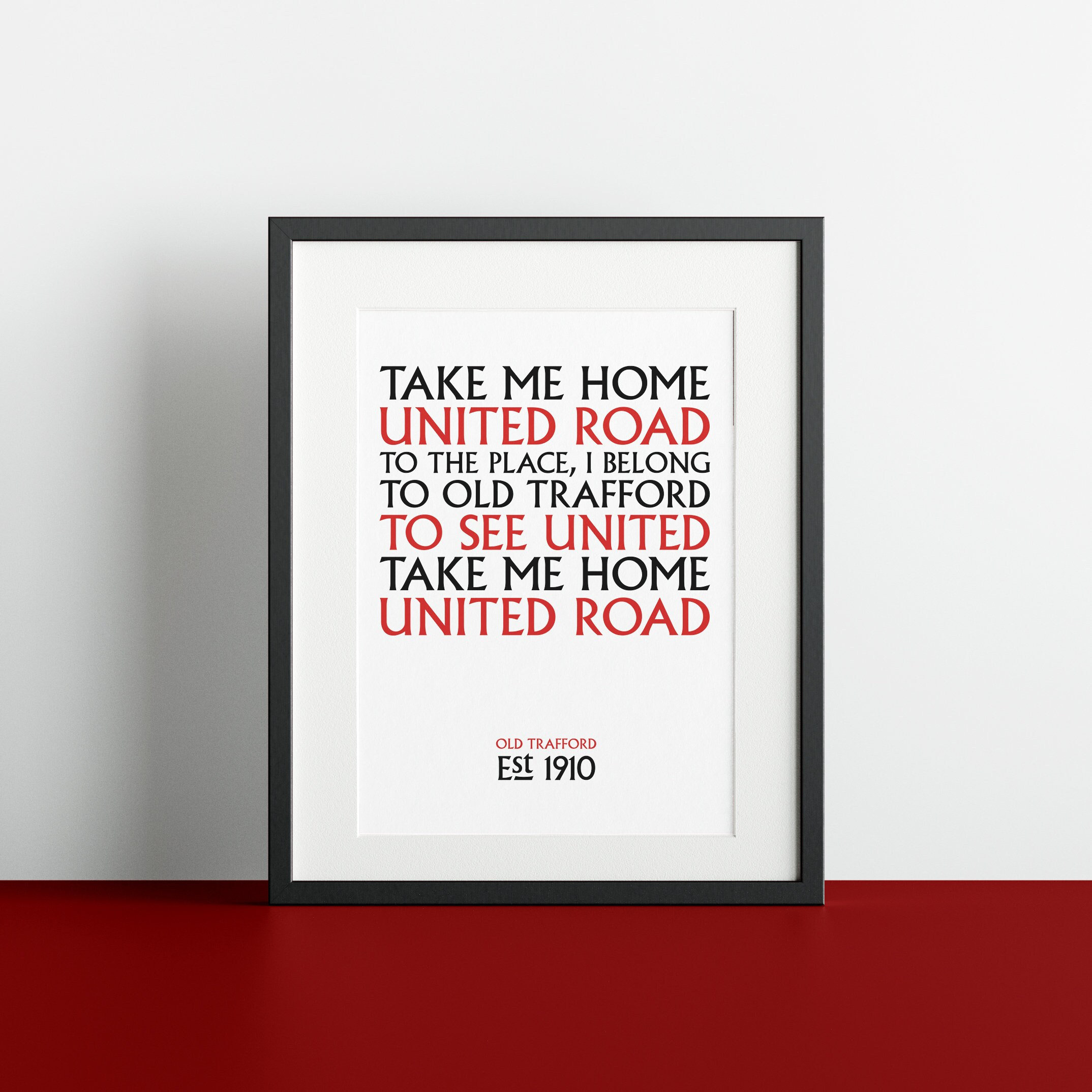 Manchester United Plaque U2013 Boon Hill Designs