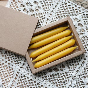 Set of 5, Hand Dipped Beeswax Candles, Taper Candle, Natural Beeswax Candle, Yoga Candle, Meditation Candle, Candle Gift Set
