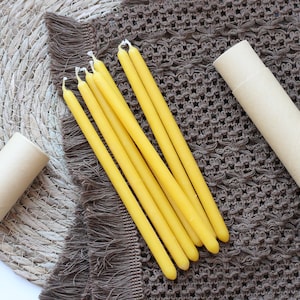 Set of 7, Hand Dipped Beeswax Candles, Taper Candle, Natural Beeswax Candle, Yoga Candle, Meditation Candle, Candle Gift Set