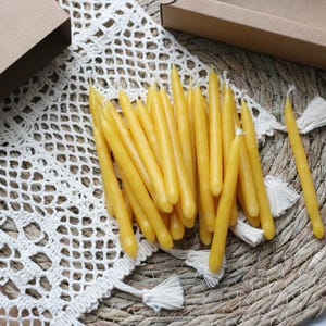 Hand Dipped Beeswax Candles, Taper Candle, Natural Beeswax Candle, Yoga Candle, Meditation Candle, Candle Gift Set