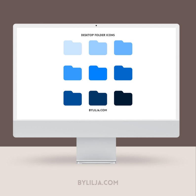 Blue Mac Folder Icons Desktop Folder Icons 9 PNG Files - Etsy