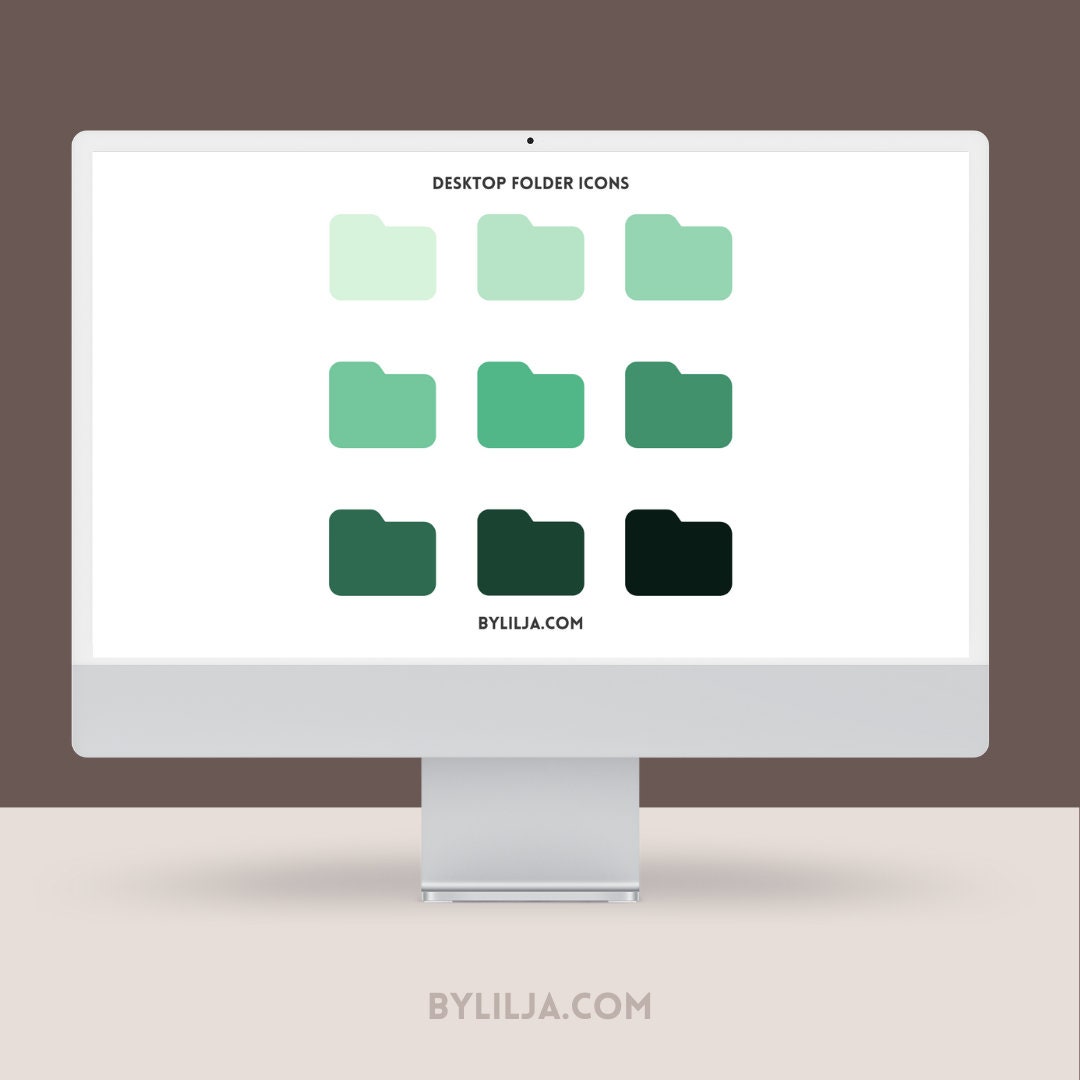 Green Mac Folder Icons Desktop Folder Icons 9 PNG Files Instant