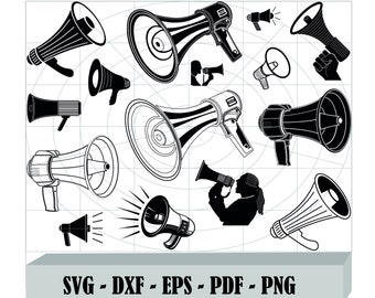 Megaphone Vector Etsy