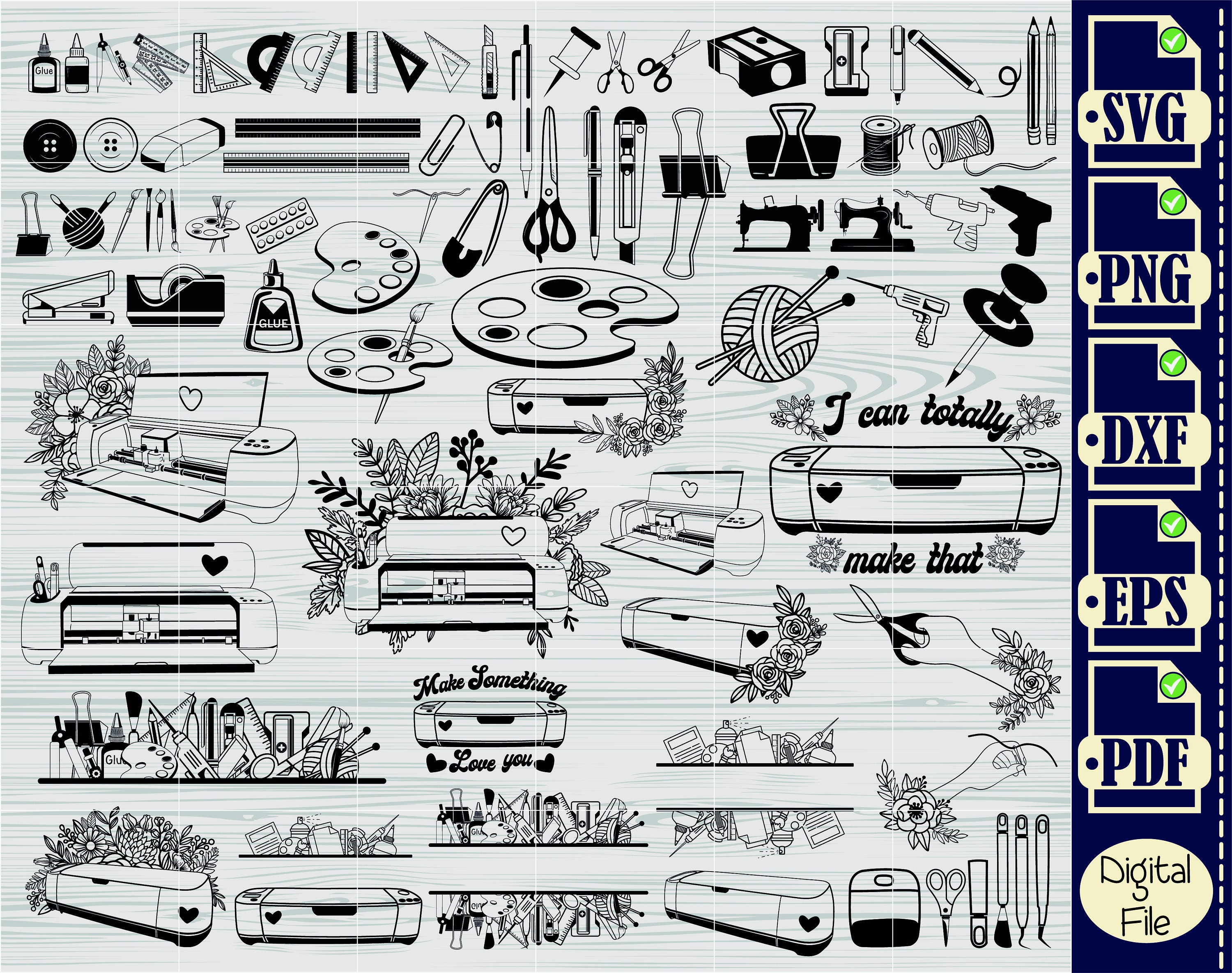Crafting Tools SVG Bundle Crafting Svg Crafting Tool Clipart Etsy