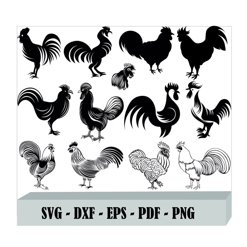 Download Clip Art Design Png Rooster Svg Bundle Dxf Rooster Clipart Vector Chicken Svg Files For Cricut Rooster Cut Files For Silhouette Rooster Svg Art Collectibles
