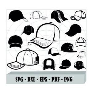 Download Art Collectibles Clip Art Png Vector Baseball Cap Svg Baseball Cap Svg Bundle Cut Files For Silhouette Design Dxf Snapback Hat Svg Clipart Files For Cricut