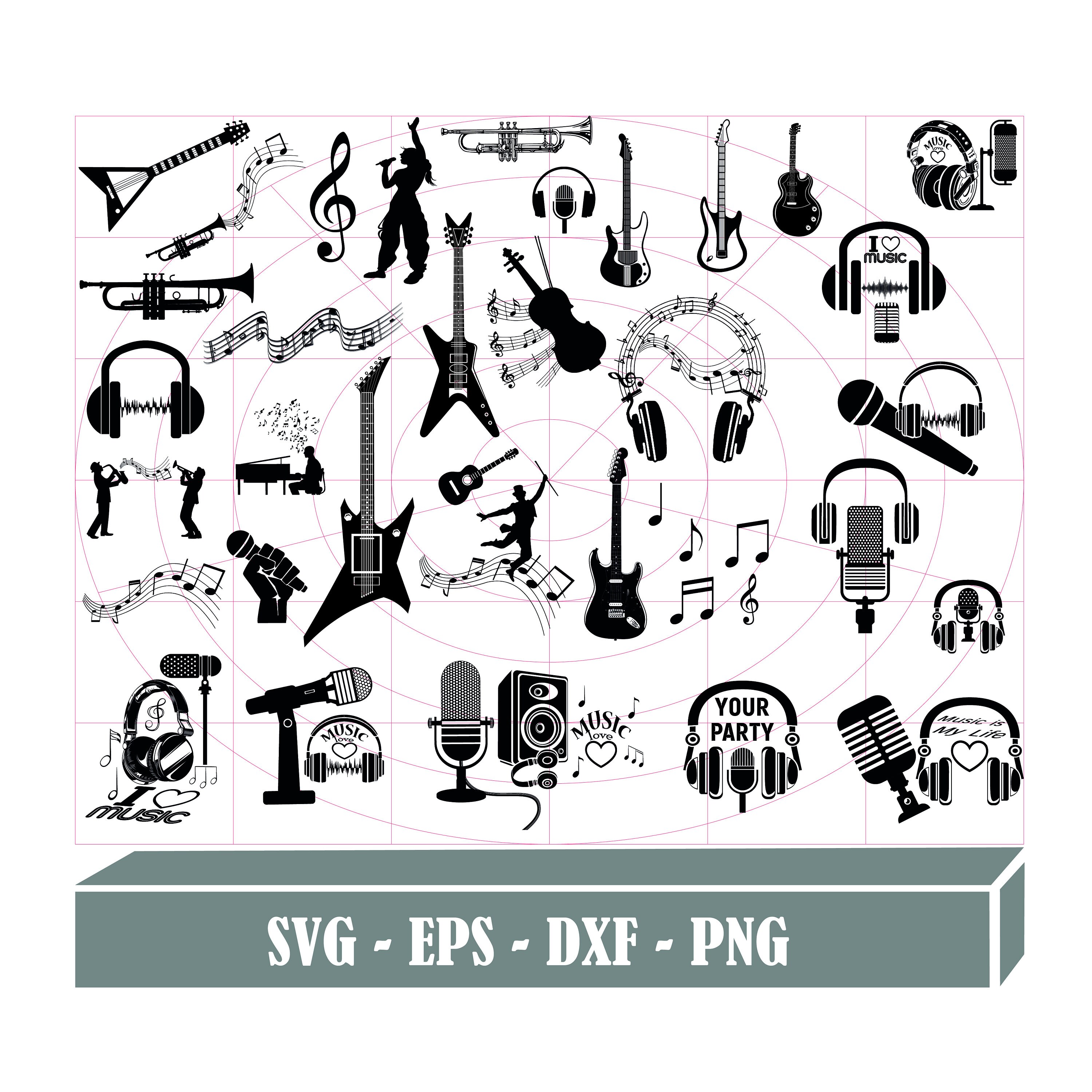 Music SVG Bundle Music SVG Music Clipart Music Cut Files | Etsy