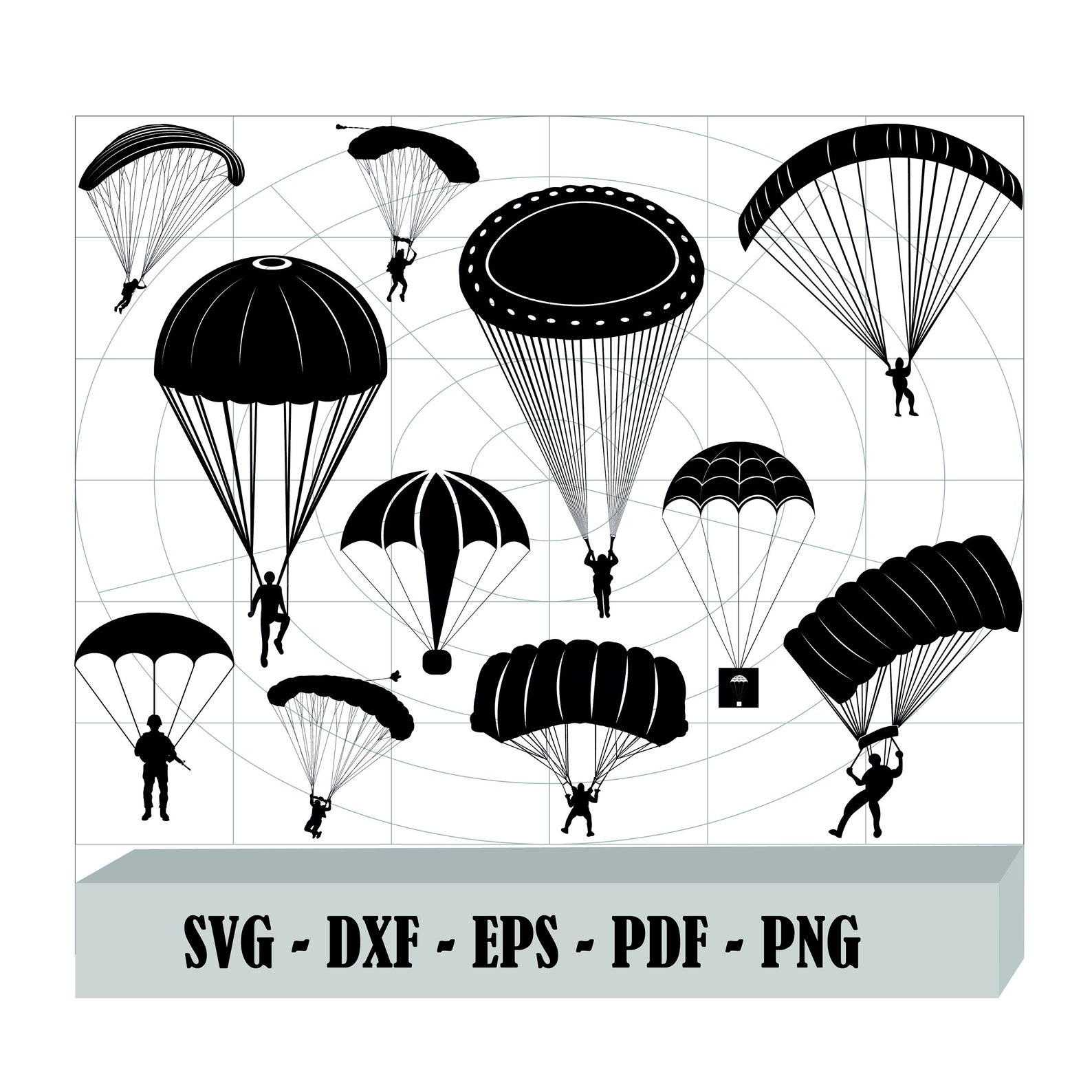 Parachute Svg Bundle Parachute Svg Parachute Clipart Cut Etsy