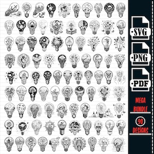 Floral Glühbirne SVG MEGA Bundle, Cracked Glühbirne svg, Glühbirne Clipart, Floral Glühbirne svg, Glühbirne Cut-Datei, Glühbirne Cricut, digitale Birne svg