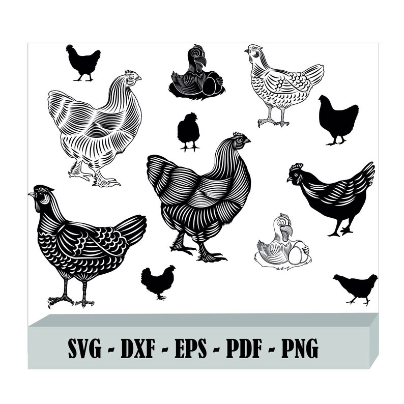 Download Files For Cricut Eps Dxf Chicken Svg Bundle Vector Chicken Svg Svg Png Chicken Clipart Chicken Cut Files For Silhouette Design Clip Art Art Collectibles