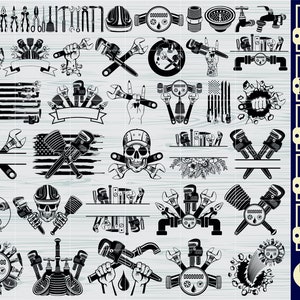 Hydraulik SVG, Czaszka hydraulika SVG, Hydraulika SVG, Clipart hydraulika, Pliki hydraulika dla Cricut, Pliki cięcia hydraulika dla sylwetki, Dxf, Png, Wektor