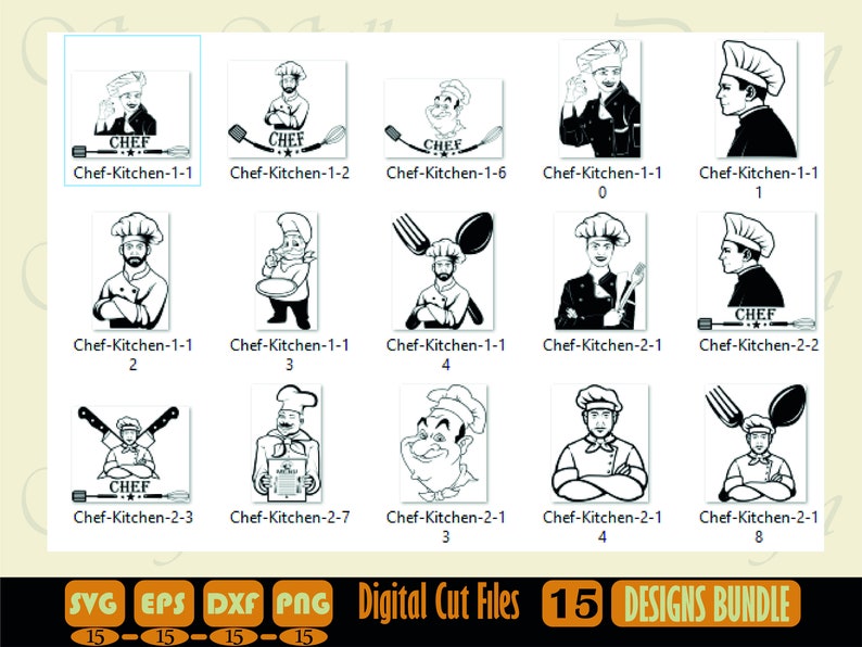 Chef Eps Chef Files for Cricut Chef Vector Chef Png Chef Cut Files For Silhouette Cook Svg Cooking Chef Dxf Chef SVG Chef Clipart