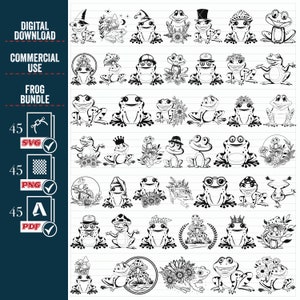 Grenouille mignonne SVG, # 1, chapeau de grenouille en champignon, floral grenouille Svg, Svg champignon magique, grenouille avec couronne svg, clipart grenouille, SVG pour Cricut et Silhouette