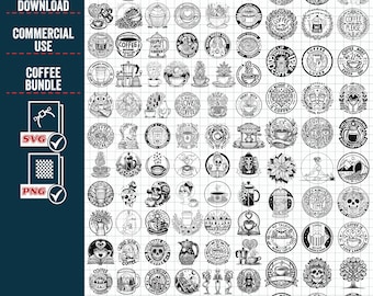 Floral Coffee SVG PNG Mega Bundle, Coffee Cup Clipart (Digital Download)