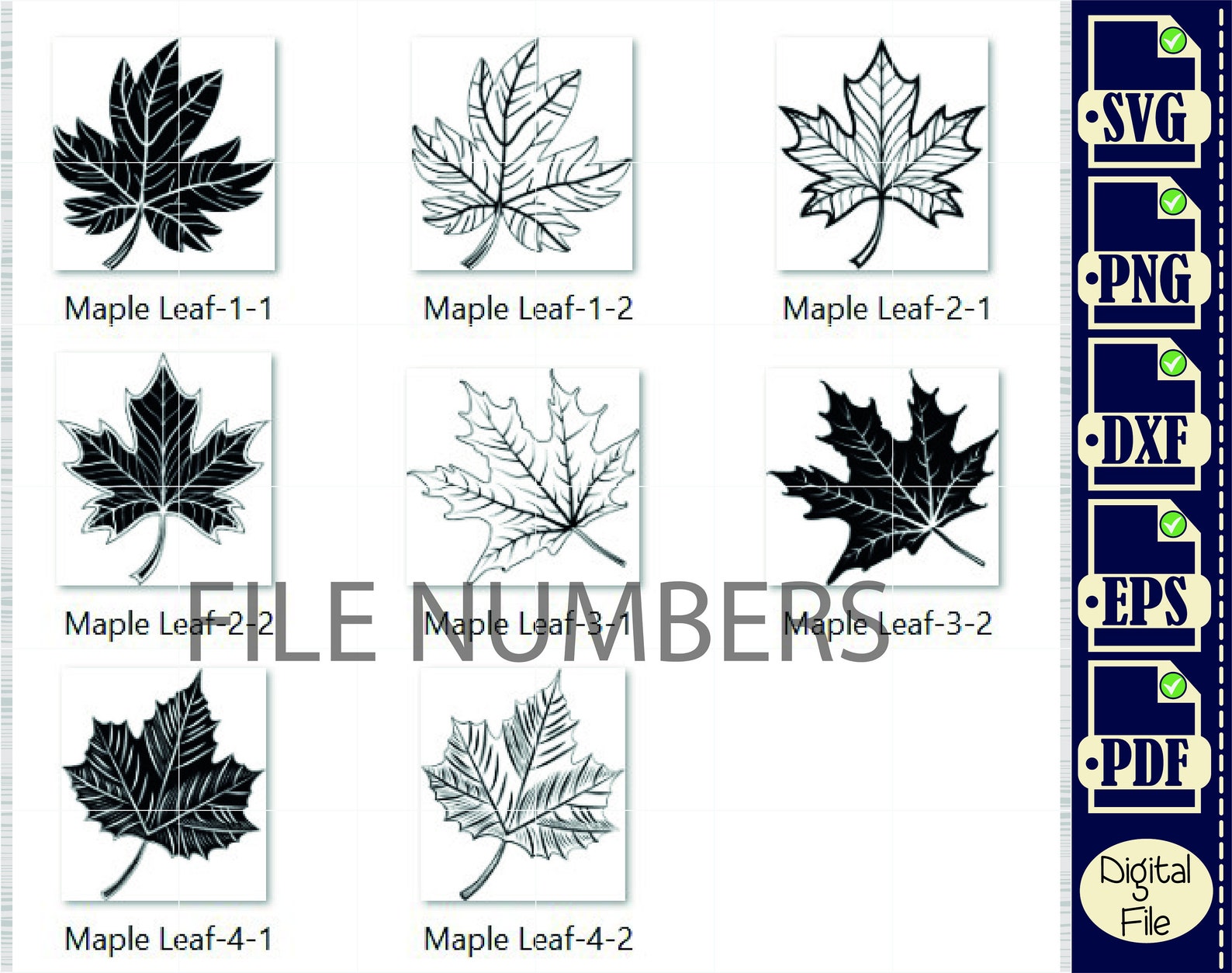 Maple Leaf SVG Bundle Maple Leaf SVG Maple Leaf Clipart Cut - Etsy