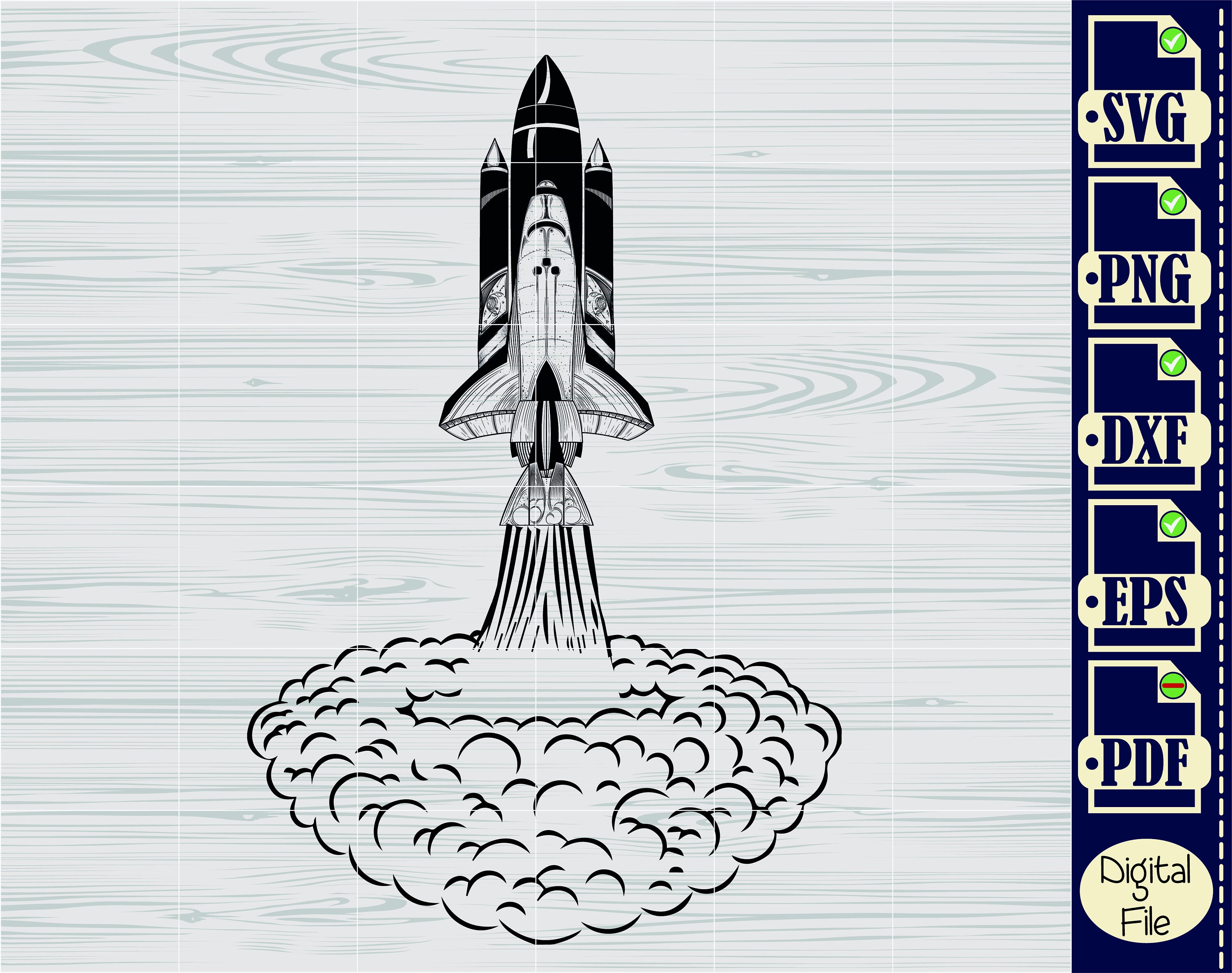 Rocketship SVG, Spacecraft SVG Bundle, Space Svg, Clipart, Cut Files ...