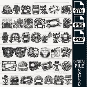 Filmstrip SVG, film SVG, film Svg, filmstrip Clipart, filmstrip gesneden bestanden voor silhouet, bestanden voor Cricut, Vector Svg Png, commercieel gebruik