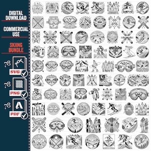 Ski png Bundle, ski Png, vecteur, clipart, casque de ski Svg, lunettes de ski Svg, sports d'hiver svg, Svg flocon de neige, chaussures de ski Svg, couper fichier,