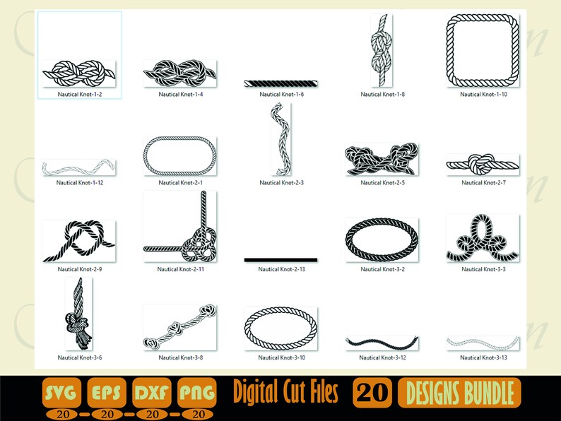 Nautical Knot 2 SVG Nautical Rope SVG Nautical Svg Etsy
