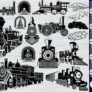 Train SVG, Locomotive Svg, Steam Engine SVG Bundle, Train Clipart, Train Files for Cricut, Train Cut Files For Silhouette, Dxf, Png, Eps