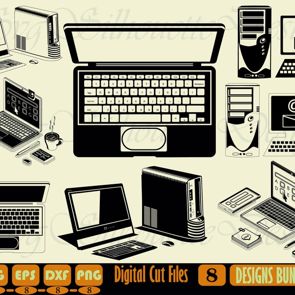 Computer Svg Clipart - Etsy