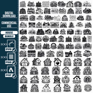 Little House Svg Bundle, Roof House Svg, Floral house SVG, House Outline svg, Tiny house Svg, Scandinavian house SVG, cut file for cricut