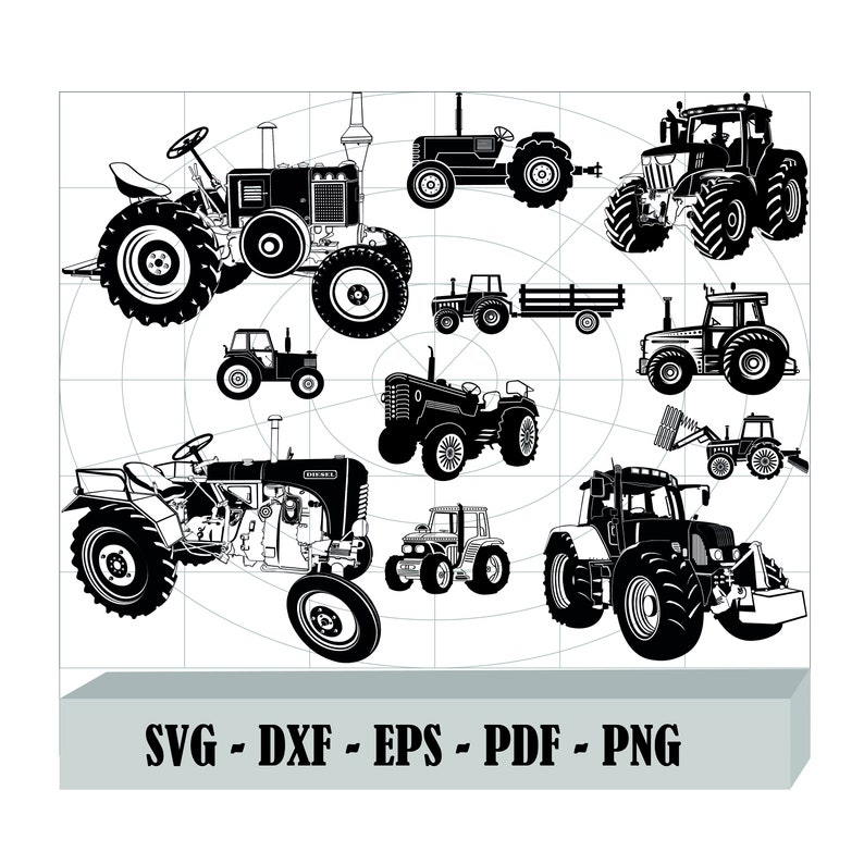 Download Tractor SVG Tractor SVG Bundle Clipart Tractor Cut Files ...