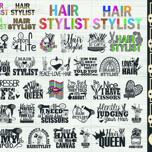 Hair Stylist SVG #2, Hairdresser svg, Floral Scissors svg, Hair Stylist Monogram SVG, Hairdresser Monogram svg, Salon Monogram Svg,Salon svg