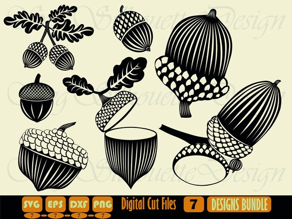 Acorn SVG Bundle Acorn SVG Acorn Clipart Acorn Cut Files | Etsy