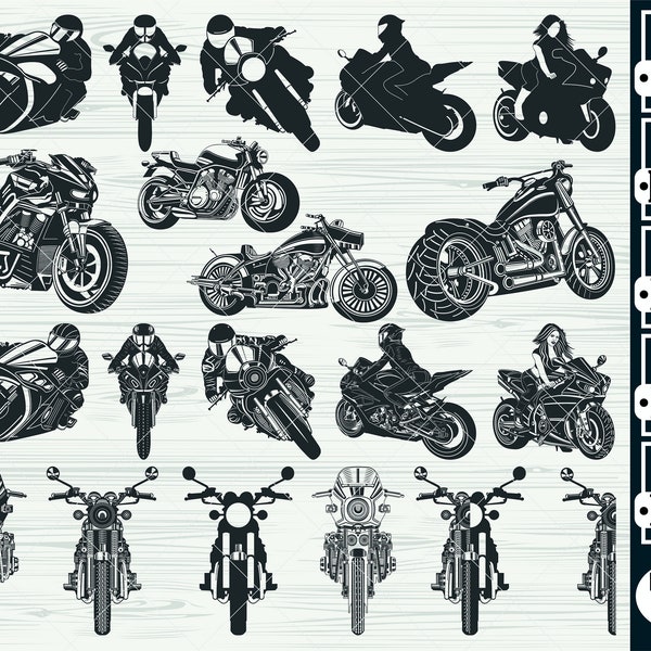 Motorcycle Clipart - Etsy