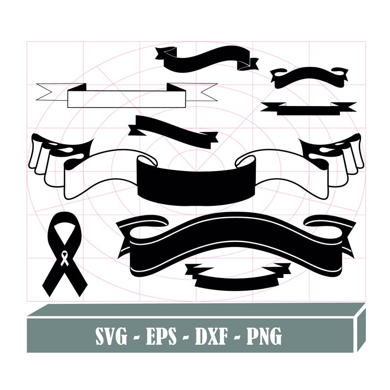 Download Clip Art Ribbon Svg Banner Svg Bundle Cut Files For Silhouette Png Banner Clipart Svg Banner Svg Dxf Vector Banner Files For Cricut Eps Art Collectibles