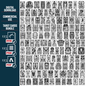 Conjunto de clipart de cartas de TARÔ engraçadas PNG SVG Uso comercial Sarcástico Esqueleto sarcástico Sublimação Bruxa Digital Mãe Pai Humor adulto Design de camiseta