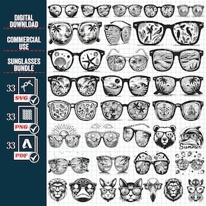 OCCHIALI DA SOLE DA SPIAGGIA SVG Png Big Bundle, occhiali da sole al tramonto Svg, vacanze estive Svg, palma Svg, spiaggia Svg, occhiali da vista Svg, vettore, file di taglio