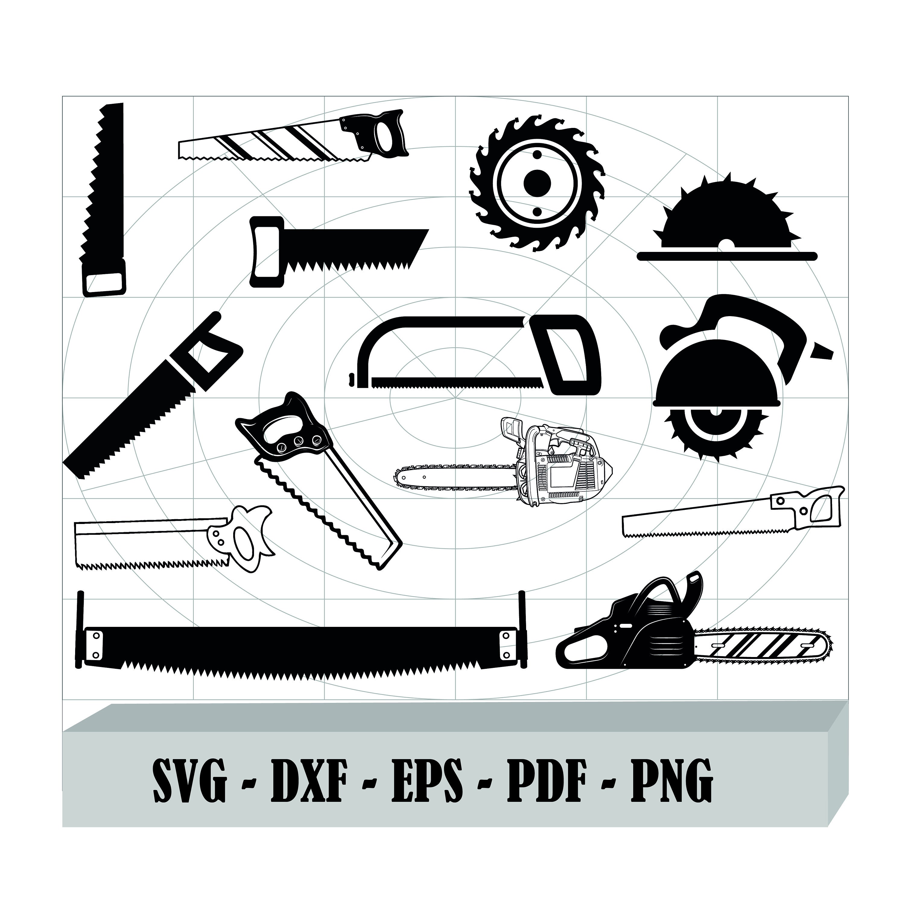 Chainsaw Design SVG PNG DXF EPS PDF