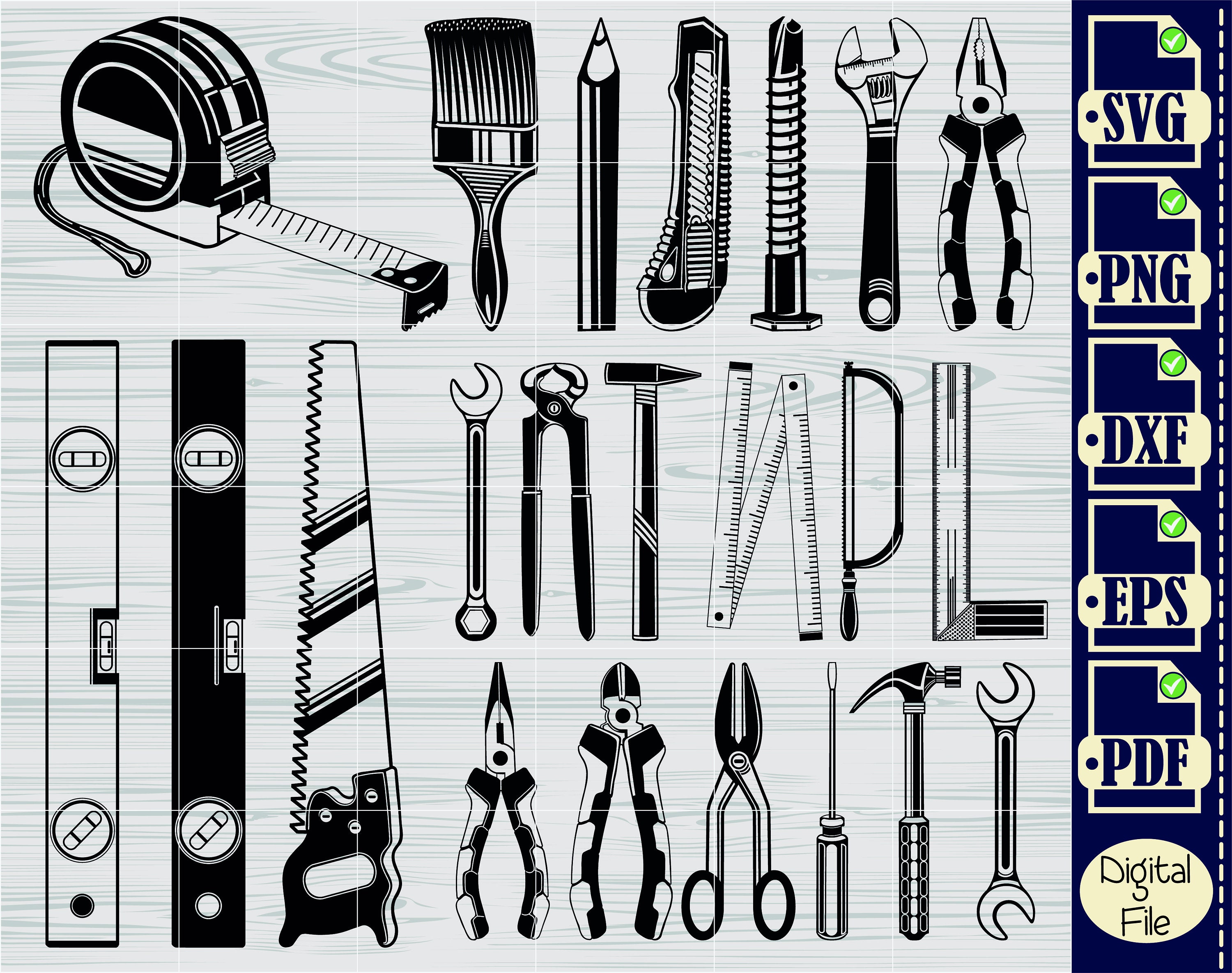 Carpenter Skull SVG Bundle, Builder Clipart (cut Files) - Etsy