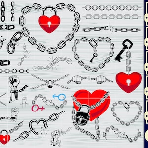 Chain SVG, Broken Chain SVG, Chain Clipart, Chain Files for Cricut, Chain Cut Files For Silhouette, Chain Dxf, Chain Png, Chain Vector