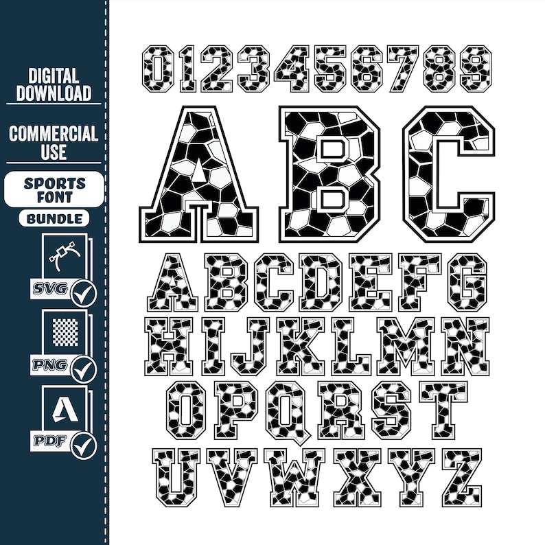 Sports Font Alphabet SVG Bundle (digital Download) - Etsy