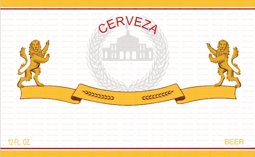 Blank Modelo Beer Label PNG ONLY Etsy UK