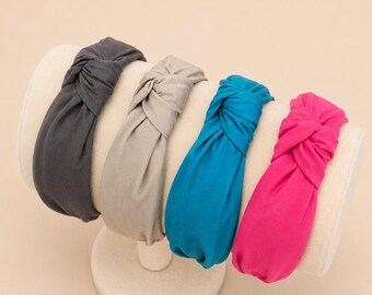 Winter Solid Color Low Profile Knot Headbands | House of Colour