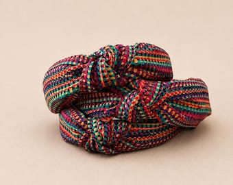 Multi Color Fabric Low Profile Top Knot Headbands | House of Colour