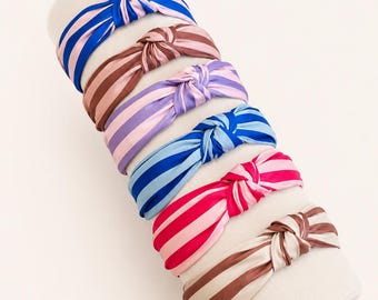 Summer Stripe Low Profile Knot Headbands | House of Colour