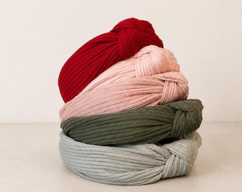 Soft Stripe Texture Low Profile Top Knot Headbands | House of Colour